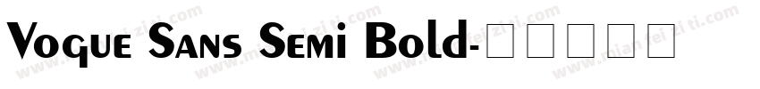 Vogue Sans Semi Bold字体转换